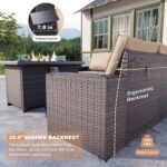 Kullavik 10PCS Outdoor Patio Furniture Set,PE Wicker Rattan Sectional Sofa Patio... - Image 3