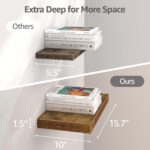 QEEIG 10" Deep Floating Shelves for Wall - 10 x 16 inch Book Shelf Bathroom Bedr... - Image 4