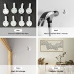 HLNIUC Neutral Abstract Framed Canvas Wall Art Set, Black Beige Wave Line Wall D... - Image 6