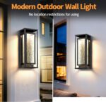 16'' LED Outdoor Wall Lights 2 Packs, 3000K Porch Lights Outdoor Sconce Lights w... - Image 7