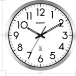 Sharp Atomic Analog Wall Clock - 12" Silver Brushed Finish Sets Automatically- B... - Image 5