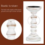 Candeldo Wood Candle Holders for Pillar: Rustic Candles Holder Set of 3 Tall Tab... - Image 6