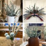 CEWOR 24pcs Eucalyptus Stems Artificial Eucalyptus Leaves Fake Greenery Branches... - Image 5