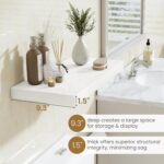 Fun Memories White Floating Shelves 24 Inch Long, 9.3 Inch Deep Floating Shelf f... - Image 5