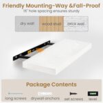 Fun Memories White Floating Shelves 24 Inch Long, 9.3 Inch Deep Floating Shelf f... - Image 7