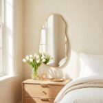 Irregular Wall Mirror 30"x16.5", Small Asymmetrical Mirror for Powder Room, Matt... - Image 3