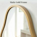 Irregular Wall Mirror 30"x16.5", Small Asymmetrical Mirror for Powder Room, Matt... - Image 5