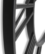 CLXEAST Silent 24 Inch Wall Clocks for Living Room Decor, Large Black Metal Roma... - Image 10