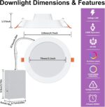 Smart Recessed Lighting 4 Inch RGBCW Color Changing 12W Recessed Ceiling Light w... - Image 6