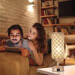 Crystal Table Lamp with USB C+A Ports, 3 Way Dimmable Touch Lamp with Crystal Sh... - Image 8
