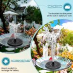 SZMP Solar Fountain for Bird Bath Spraying Water on Cloudy Day, Solar Water Foun... - Image 3