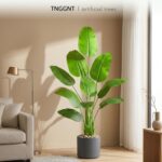 Artificial Bird of Paradise Plant: 6FT Faux Traveler's Palm Fake Banana Tree Ele... - Image 7