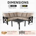 NATURAL EXPRESSIONS 6 Pieces Patio Furniture Sets,Outdoor Furniture Sets Metal P... - Image 6