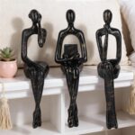 Resin Graffiti Home Decor Thinker Statue Accents, Set of 3 Thinker Sculptures Of... - Image 3