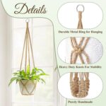 Dahey Macrame Plant Hanger Set of 3 with Hooks Indoor Hanging Planter Basket 35"... - Image 5