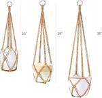 Dahey Macrame Plant Hanger Set of 3 with Hooks Indoor Hanging Planter Basket 35"... - Image 7