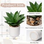 Artificial Agave Succulent Plants Faux Snake Plant Fake Succulent Agave Plant Po... - Image 3