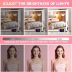 Vanity Mirror with Lights, 28" x 20" LED Makeup Mirror with 10X Magnification, D... - Image 6