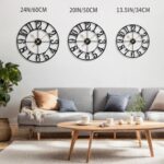 LEIKE Large Wall Clocks,Silent,Non Ticking,Battery Operated Small Vintage Round ... - Image 3