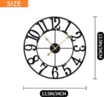 LEIKE Large Wall Clocks,Silent,Non Ticking,Battery Operated Small Vintage Round ... - Image 4