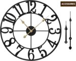 LEIKE Large Wall Clocks,Silent,Non Ticking,Battery Operated Small Vintage Round ... - Image 7
