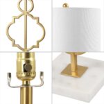 JONATHAN Y 31" Gold Modern Quatrefoil LED Table Lamp, Contemporary Metal Iron La... - Image 6