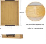 Krismax Wooden Serving Tray with Handles, Serving Platter 15.7x11.4 Inch Food Dr... - Image 3