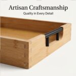 Krismax Wooden Serving Tray with Handles, Serving Platter 15.7x11.4 Inch Food Dr... - Image 6