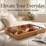 Krismax Wooden Serving Tray with Handles, Serving Platter 15.7x11.4 Inch Food Dr... - Image 7