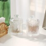 rejomiik 2 Pack Qtip Holder Glass Apothecary Jars with Lids Bathroom Accessories... - Image 6