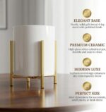 4.72" Gold Pen Holder Aesthetic Pencil Holder for Desk, Gold Desk Organizers and... - Image 7