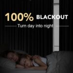 H.VERSAILTEX Linen Blackout Curtains Durable Thick Textured Linen Look 100% Blac... - Image 3