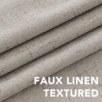 H.VERSAILTEX Linen Blackout Curtains Durable Thick Textured Linen Look 100% Blac... - Image 5