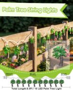 8.5Ft Palm Tree String Lights with 10 Palm Tree Light, Summer Beach Themed Decor... - Image 3
