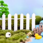 35 Inches Mini Fairy Garden Fence DIY Small Wood Decorative Picket Fence Micro L... - Image 4