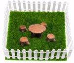 35 Inches Mini Fairy Garden Fence DIY Small Wood Decorative Picket Fence Micro L... - Image 5