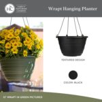 The HC Companies 11 Inch Wrapt Hanging Planters, Lightweight UV-Resistant Plasti... - Image 3