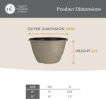 The HC Companies 11 Inch Wrapt Hanging Planters, Lightweight UV-Resistant Plasti... - Image 4