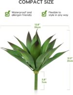 Velener Artificial Outdoor Agave Plant - Small Size UV Resistant Fake Agave Plan... - Image 3