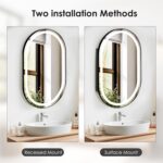 SDHYL LED Bathroom Mirror Medicine Cabinet with 3-Color Dimmable Lights & Anti-F... - Image 4