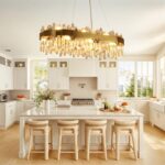 35.4 Inch Dimmable Modern Gold Crystal Chandelier, Luxury 2-Tier Rectangular K9 ... - Image 5