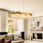 35.4 Inch Dimmable Modern Gold Crystal Chandelier, Luxury 2-Tier Rectangular K9 ... - Image 7