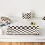 Porlien Checker Black and White 12-inch Rectangle Serving Platters Set of 3 for ... - Image 4