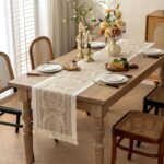 Table Runners 72 Inches Long Waterproof Boho Table Runner with Tassel Fringe,Tab... - Image 3