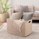 OIAHOMY 118L XXXLarge Cotton Rope Storage Basket, Oversized Blanket Basket, Used... - Image 3