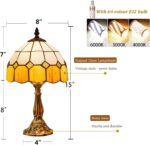 Table Lamp Tiffany-Style 8 Inch Mediterranean Series Stained Glass Lampshades Sm... - Image 4