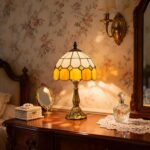 Table Lamp Tiffany-Style 8 Inch Mediterranean Series Stained Glass Lampshades Sm... - Image 6
