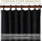 StangH Black Velvet Curtains 96 inches Long Blackout Curtains Thermal Insulated ... - Image 4