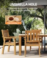 YEFU HIPS Patio Table Set: 7 Piece Outdoor Table and Chairs Dining Furniture Set... - Image 4