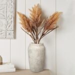 Briful Rustic Vintage Ceramic Vase, 9.06'' Farmhouse Table Decor with Wide Mouth... - Image 4